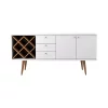 Cheapest 👏 Manhattan Comfort Utopia Sideboard in White Gloss and Maple Cream 🎉 -Manhattan Comfort Online Shop Belk 2144