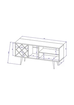 Cheapest 👏 Manhattan Comfort Utopia Sideboard in White Gloss and Maple Cream 🎉 -Manhattan Comfort Online Shop Belk 2146