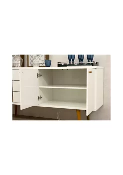 Cheapest 👏 Manhattan Comfort Utopia Sideboard in White Gloss and Maple Cream 🎉 -Manhattan Comfort Online Shop Belk 2147