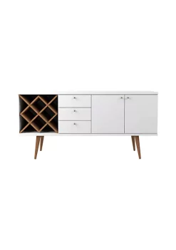 Cheapest 👏 Manhattan Comfort Utopia Sideboard in White Gloss and Maple Cream 🎉 -Manhattan Comfort Online Shop Belk 2149