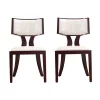 Budget 🌟 Manhattan Comfort Pulitzer Dining Chair (Set of Two) in Pearl White and Walnut ✔️ -Manhattan Comfort Online Shop Belk 2155