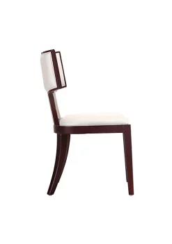 Budget 🌟 Manhattan Comfort Pulitzer Dining Chair (Set of Two) in Pearl White and Walnut ✔️ -Manhattan Comfort Online Shop Belk 2157