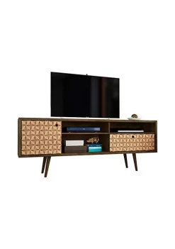 Deals 👍 Manhattan Comfort Liberty 70.86" Mid-Century Modern TV Stand in Rustic Brown and 3D Brown Prints 🤩