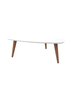 Best Pirce 🤩 Manhattan Comfort Utopia Low Triangle End Table in Off White ⭐