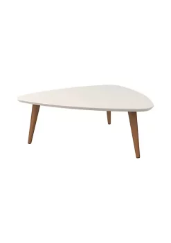 Best Pirce 👏 Manhattan Comfort Utopia Low Triangle Coffee Table in White Gloss ⭐