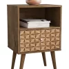 Best deal 😍 Manhattan Comfort Liberty Nightstand 1.0 in Rustic Brown and 3D Brown Prints 😍 -Manhattan Comfort Online Shop Belk 2227