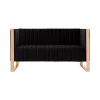 Budget 👏 Manhattan Comfort Trillium Loveseat in Black and Rose Gold 🤩 -Manhattan Comfort Online Shop Belk 2245