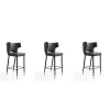 Promo 👍 Manhattan Comfort Holguin Barstool in Grey, Black and Gold (Set of 3) ✨ -Manhattan Comfort Online Shop Belk 2247