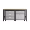Discount 😀 Manhattan Comfort Fortress 3-Piece Mobile Space-Saving Garage Cabinet and Worktable 5.0 in Grey 🥰 -Manhattan Comfort Online Shop Belk 2255