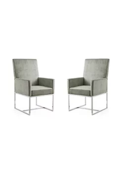 Cheapest 🧨 Manhattan Comfort Element Dining Armchair in Steel (Set of 2) ❤️