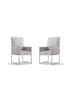 Coupon 😉 Manhattan Comfort Element Dining Armchair in Grey (Set of 2) 👍