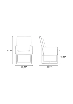 Coupon 😉 Manhattan Comfort Element Dining Armchair in Grey (Set of 2) 👍 -Manhattan Comfort Online Shop Belk 2294