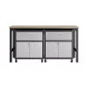 Flash Sale 🔥 Manhattan Comfort Fortress 3-Piece Mobile Space-Saving Garage Cabinet and Worktable 4.0 in Grey 🌟 -Manhattan Comfort Online Shop Belk 2299