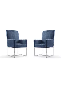 Best Pirce 🎉 Manhattan Comfort Element Dining Armchair in Blue (Set of 2) 🔥 -Manhattan Comfort Online Shop Belk 2317
