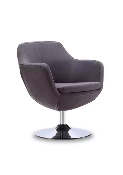 Flash Sale 🔥 Manhattan Comfort Caisson Swivel Accent Chair in Grey and Polished Chrome (Set of 2) 🧨 -Manhattan Comfort Online Shop Belk 2334