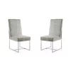 Flash Sale 👍 Manhattan Comfort Element Velvet Dining Chair in Steel (Set of 2) ✨ -Manhattan Comfort Online Shop Belk 2337