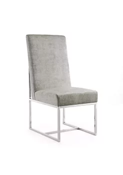 Flash Sale 👍 Manhattan Comfort Element Velvet Dining Chair in Steel (Set of 2) ✨ -Manhattan Comfort Online Shop Belk 2339