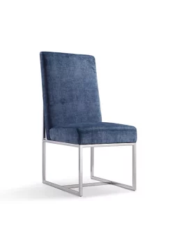 Cheap 👍 Manhattan Comfort Element Velvet Dining Chair in Blue (Set of 2) 👍 -Manhattan Comfort Online Shop Belk 2344
