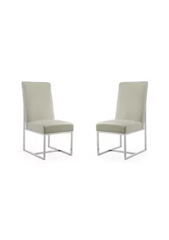 Best Sale 🧨 Manhattan Comfort Element Velvet Dining Chair in Champagne (Set of 2) ⭐ -Manhattan Comfort Online Shop Belk 2351