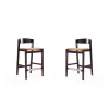 Deals 🎁 Manhattan Comfort Klismos Counter Stool in Camel and Dark Walnut (Set of 2) 🎁 -Manhattan Comfort Online Shop Belk 2355
