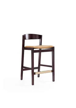 Deals 🎁 Manhattan Comfort Klismos Counter Stool in Camel and Dark Walnut (Set of 2) 🎁 -Manhattan Comfort Online Shop Belk 2356
