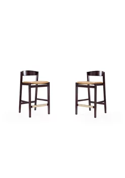 Deals 🎁 Manhattan Comfort Klismos Counter Stool in Camel and Dark Walnut (Set of 2) 🎁 -Manhattan Comfort Online Shop Belk 2357