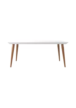 Best Sale ❤️ Manhattan Comfort Utopia 70.86" Dining Table in White Gloss and Maple Cream ✔️ -Manhattan Comfort Online Shop Belk 2367