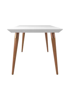 Best Sale ❤️ Manhattan Comfort Utopia 70.86" Dining Table in White Gloss and Maple Cream ✔️ -Manhattan Comfort Online Shop Belk 2368