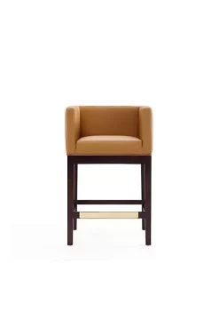 New ❤️ Manhattan Comfort Kingsley Counter Stool in Camel and Dark Walnut (Set of 2) 🤩 -Manhattan Comfort Online Shop Belk 2372