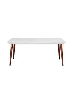 Coupon 😉 Manhattan Comfort Utopia 62.99" Dining Table in White Gloss and Maple Cream ⭐ -Manhattan Comfort Online Shop Belk 2387