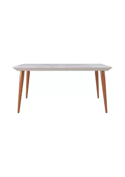 Outlet 🔥 Manhattan Comfort Utopia 62.99" Dining Table in Off White and Maple Cream 🤩 -Manhattan Comfort Online Shop Belk 2393