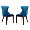Best reviews of 🔥 Manhattan Comfort Reine Velvet Dining Chair (Set of Two) in Cobalt Blue and Walnut ⭐ -Manhattan Comfort Online Shop Belk 2408