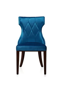 Best reviews of 🔥 Manhattan Comfort Reine Velvet Dining Chair (Set of Two) in Cobalt Blue and Walnut ⭐ -Manhattan Comfort Online Shop Belk 2410