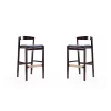 Cheap 😀 Manhattan Comfort Klismos Barstool in Black and Dark Walnut 💯 -Manhattan Comfort Online Shop Belk 2452