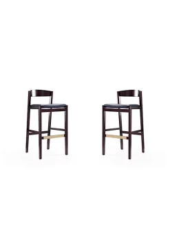 Cheap 😀 Manhattan Comfort Klismos Barstool in Black and Dark Walnut 💯 -Manhattan Comfort Online Shop Belk 2455