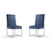 Deals 🌟 Manhattan Comfort Element Velvet Dining Chair in Blue ⭐ -Manhattan Comfort Online Shop Belk 2466