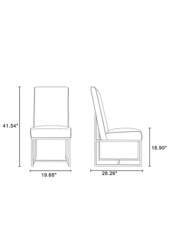 Deals 🌟 Manhattan Comfort Element Velvet Dining Chair in Blue ⭐ -Manhattan Comfort Online Shop Belk 2468