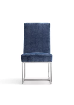 Deals 🌟 Manhattan Comfort Element Velvet Dining Chair in Blue ⭐ -Manhattan Comfort Online Shop Belk 2469
