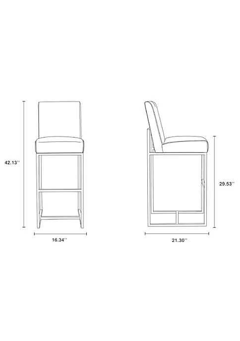 Best Sale โ๏ธ Manhattan Comfort Element 29" Faux Leather Bar Stool in Graphite and Polished Chrome ๐ฏ 5 Best Sale โ๏ธ Manhattan Comfort Element 29" Faux Leather Bar Stool in Graphite and Polished Chrome ๐ฏ - Image 3