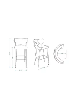 Best reviews of 😍 Manhattan Comfort Holguin 37" Counter Stool with Tufted Back Buttons in Saddle 🎉 -Manhattan Comfort Online Shop Belk 2492