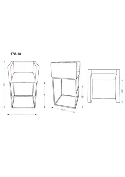 Best reviews of 🎁 Manhattan Comfort Embassy Barstool in Grey and Black ✨ -Manhattan Comfort Online Shop Belk 2496