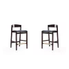 Brand new 🔥 Manhattan Comfort Klismos Counter Stool in Black and Dark Walnut 🤩 -Manhattan Comfort Online Shop Belk 2499