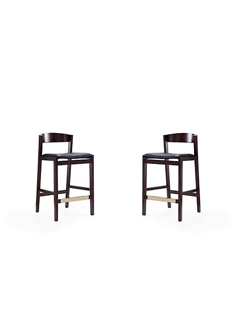 Brand new ๐ฅ Manhattan Comfort Klismos Counter Stool in Black and Dark Walnut ๐คฉ 3 Brand new ๐ฅ Manhattan Comfort Klismos Counter Stool in Black and Dark Walnut ๐คฉ