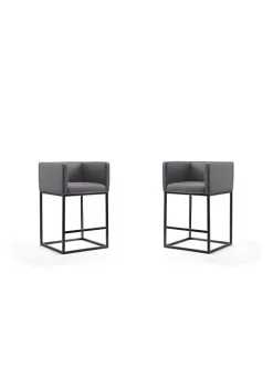 Buy 🎁 Manhattan Comfort Embassy Counter Stool in Grey and Black 👏 -Manhattan Comfort Online Shop Belk 2522