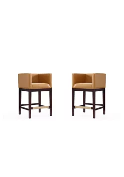 Flash Sale 💯 Manhattan Comfort Kingsley Counter Stool in Camel and Dark Walnut 🔔