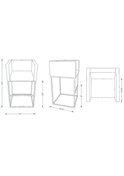 Discount 😉 Manhattan Comfort Embassy 34 in. Metal Counter Height Bar Stool in Clay 👏 -Manhattan Comfort Online Shop Belk 2550