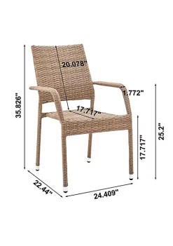 Cheapest ✔️ Manhattan Comfort 2-Piece Genoa Patio Dining Armchair in Nature Tan Weave 🎁 -Manhattan Comfort Online Shop Belk 2568