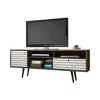 Cheap 🤩 Manhattan Comfort Liberty 70.86" Mid-Century Modern TV Stand in Rustic Brown and White 🤩 -Manhattan Comfort Online Shop Belk 2573