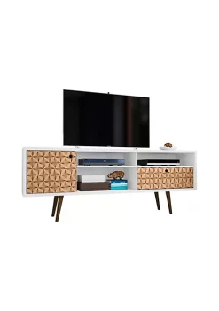 Wholesale โ๏ธ Manhattan Comfort Liberty 70.86" Mid-Century Modern TV Stand in White and 3D Brown Prints ๐ฏ