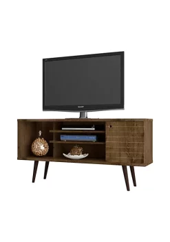 Best Sale 🤩 Manhattan Comfort Liberty 53.14" Mid-Century Modern TV Stand in Rustic Brown 💯